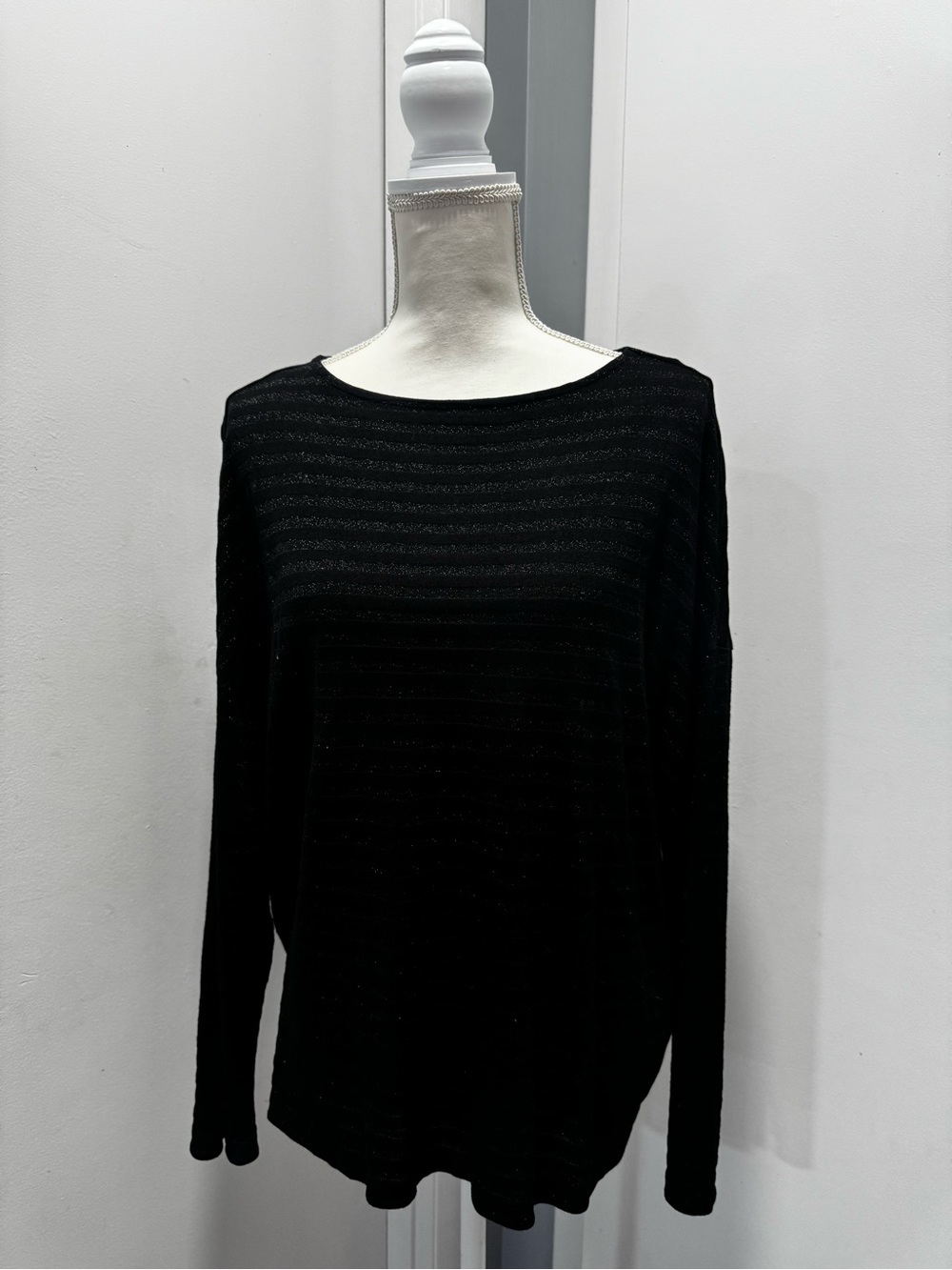 AllSaints Black Lightweight Long-Sleeve Top